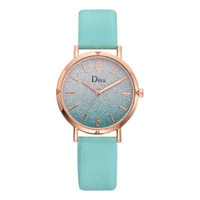 

Womens watch dial flash powder watch pu strap ladies quartz watch