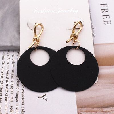 

EK537 New Fashion Metal Painted Waterdrop Heart Pendant Earrings for Women Handmade Sweet Wedding Jewelry Christmas Gift