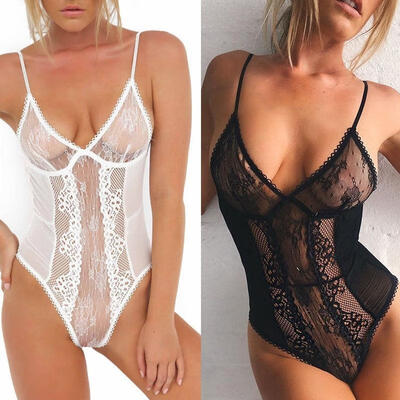 

New Women One-Piece Backless Lace Bodysuit Sleepwear Lingerie Underwear Jumpsuit