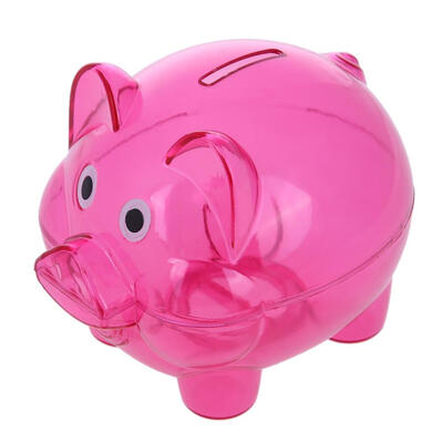 

Plastic Transparent Money Saving Box Children CashCoin Safe Box Piggy Bank