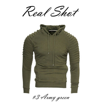 

SUNSIOM Men Slim Fit Athletic Gym Muscle Hoodies T-shirt Tops Hooded Long Sleeve Blouse