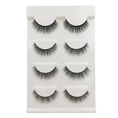 

4 Pairs Natural Long Thick False Eyelashes 3D Mink Lashes Extension Eyelash