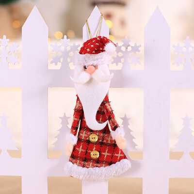 

Creative Christmas Decoration Santa Snowman Small Doll Xmas Tree Orname Kid Gift