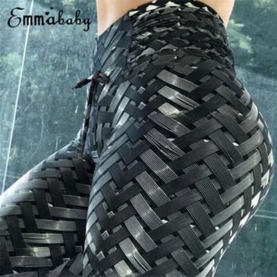 

Women High Waist Yoga Fitness Running Gym Stretchy Leggings Sport Pants Trousers