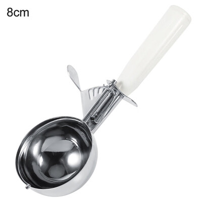

Stainless Steel Fruit Mash Ice Cream Ball Scoop with Plastic Handle Kitchen Tool