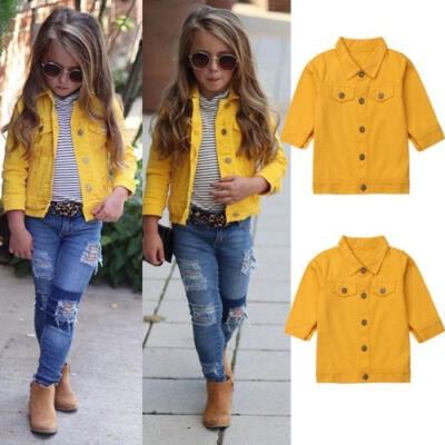 

Kids Child Baby Boy Girl Clothing Denim Jacket Coat Snowsuit Top Outerwear