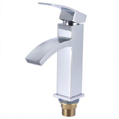 

Greensen Chrome Plating Bathroom Faucet Waterfall One HoleHandle Cold Hot Water Basin Sink TapG12