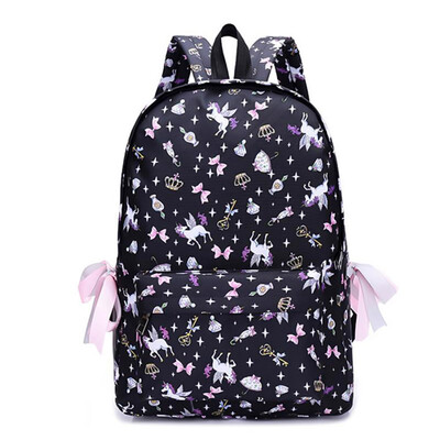 

Cute Lightweight Unicorn Backpacks Cartoon Printed for School Travel Casual Rucksack