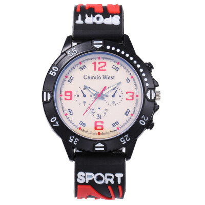 

New hot mens sports silicone watch student casual outdoor quartz watch mens section