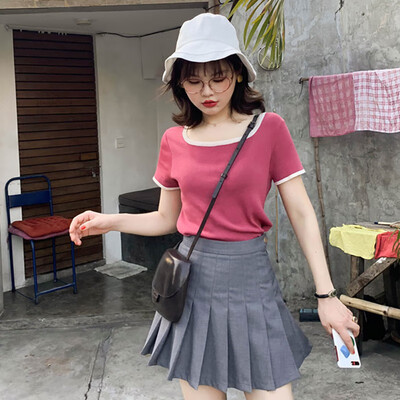 

Women Simple Solid Color T-shirt O Neck Short Sleeve Tee Shirts Casual Loose Tee Tops Female Summer T Shirts