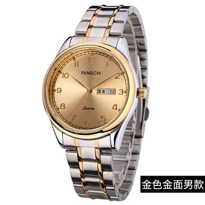 

Pengzhi steel belt calendar digital small dial elderly watch lady quartz watch middle&old age watch male is not mechanical