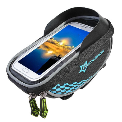 

​ROCKBROS Rainproof Riding Bicycle Bike Handlebar Phone Storage Bag Holder Cycling Bag Smartphone Bag GPS Touch Screen Case Bicycl