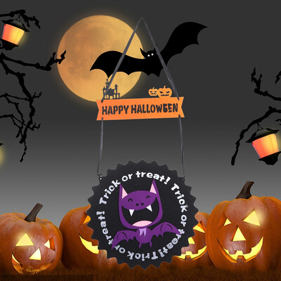 

Toponeto Halloween DecorationBat Ghost Pumpkin Shaped Ornament Felt Cloth Fabric