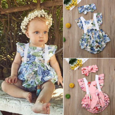 

Toddler Newborn Baby Girl Floral Cake Smash Bodysuit Romper Jumpsuit Clothes Set