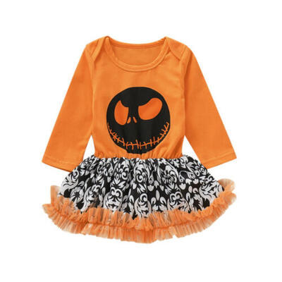

US Newborn Baby Girls Kids Cotton Cloths Romper Dress Halloween Costume Outfits
