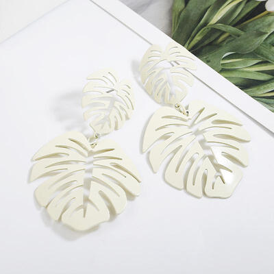 

Korean Earrings Metal Openwork Leaves Dangle Drop Earrings For Women Geometric Statement Earings Fashion Jewelry 2019 Oorbellen