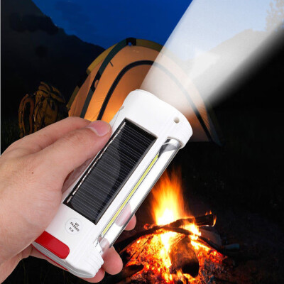 

Siaonvr Solar Power USB Rechargeable LED Flashlight Camping Hiking Light Lantern