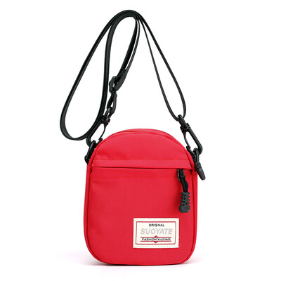 

Candy-colored mini-shoulder bag Korean version fashion pocket pocket bag with all sets of vertical mobile bag inclined canvas