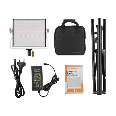 

Andoer Portable Video Light Panel Fill-in Lamp Adjustable Brightness 3200-5600K Color Temperature CRI95 with Light Stand Holder B