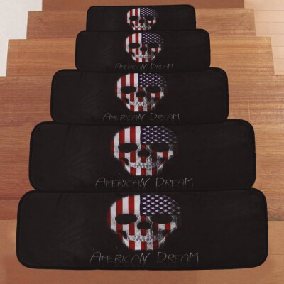 

Toponeto Halloween 1Set StepBasic Non-Slip Coral Fleece Resistant Carpet Stair Mat