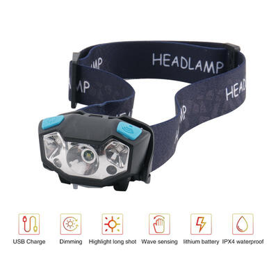 

Portable Super Bright USB Rechargeable Running Lamp Headlamp 5-Mode Long Range Headlight Head Torch For Outdoor