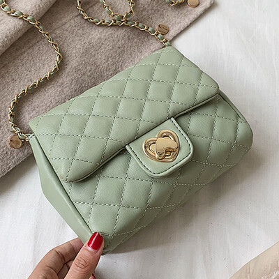

Fashion Joker bag 2019 small breeze new shoulder diagonal bag diamond texture chain small square bag