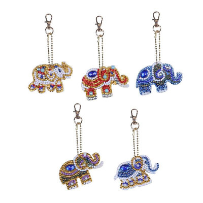 

5D DIY Diamond Painting Keychain Pendant Mandala Key Ring Full Drill Special Shape Diamond Painting Kits for Girl Handbag Shoulder