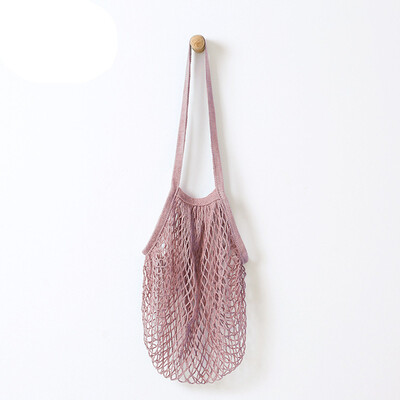

Toponeto Reusable Fruit String Grocery Shopper Cotton Tote Mesh Woven Net Shoulder Bag
