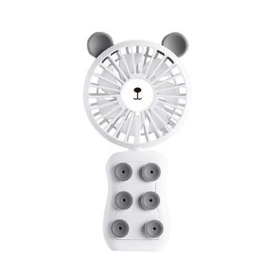 

New USB Portable Mini Rechargeable Handheld Fan Silicone Suction Cup Mobile Phone Bracket Night Light Fan