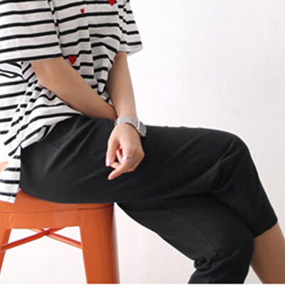 

Fashion Women Leisure Pencil Pants Bandage Trousers Pants Pure Color Long Pants