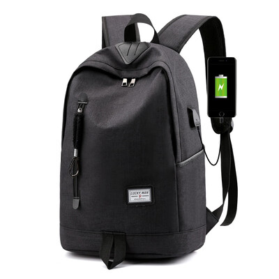 

Mens Backpack USB Charging Backpack Korean Simple Large Capacity Backpack Travel Bag