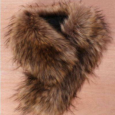 

Faux Fox Fur Collar Scarf Fluffy Winter Warm Shawl Wrap Neck Stole Scarfs Chic