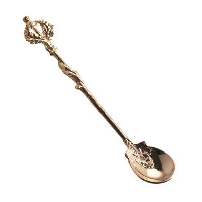 

Vintage Flower Leaf Carving Kitchen Tea Coffee Dessert Spoon Table Decor Cutlery