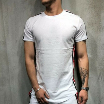 

Stylish Hot Sale Men Short Sleeve O-neck Stitching Slim Fit T-shirt Top Gentlemen Summer Daily Casual Comfortable Clothing -3XL