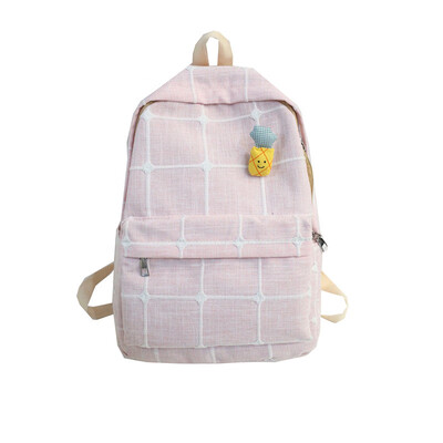 

The ancient feeling girl bag Korean Harajuku ulzzang college students Plaid backpack female backpack