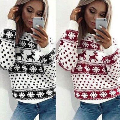 

Hot Christmas Xmas Women Hoodies Casual Sports Sweatshirt Pullover Outwear Tops