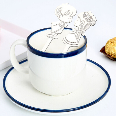 

Gobestart Colorful Spoon Couples Spoons Flatware Coffee Drinking Tools Kitchen Gadget BK