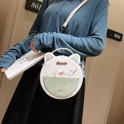 

Chain small bag female 2019 new wave Korean version of the wild Messenger bag senior sense bag cat fashion small round bag