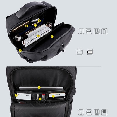 

ARCTIC HUNTER Leisure Male Business Backpack Nylon Waterproof College Men Student Schoolbag Computer Multifunctional Bag Travel US