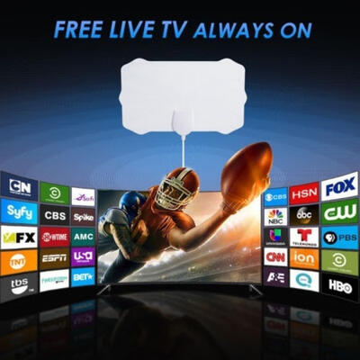 

Antenna Digital HD TV Amplified Mile Ultra Thin 200 Miles Range Indoor 1080P 4K
