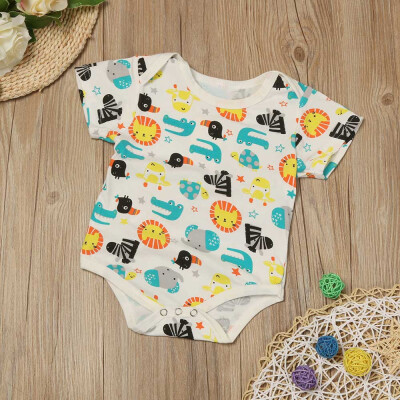 

Infant Kids Baby Girl Boy Zoo Cotton Leopard Romper Jumpsuit Clothes 70