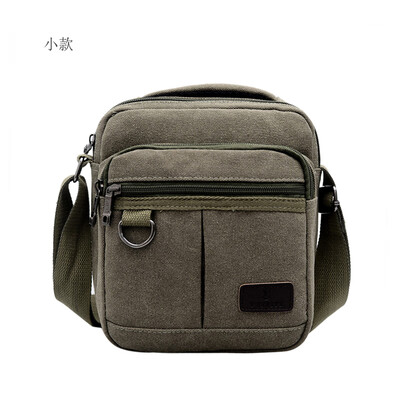 

Mens canvas bags inclined handbag Korean version fashion leisure 100 sets mens bags business small handbag inclined handbag rece