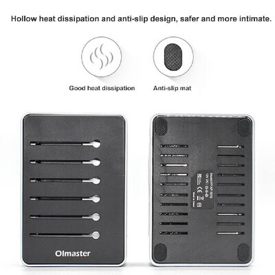 

OImaster 5 Multi Ports Universal Detachable USB Charging Station Stand Holder Desktop Charger for Phone Tablet EU Plug Black with