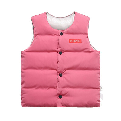 

2019 new baby clothes Autumn winter Thicken sleeveless Vest cartoon coat long sleeve Down jacket warm toddler girls clothes