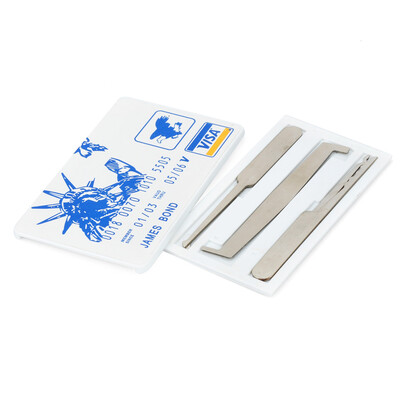 

LOCKMALL 5-Piece Set Card Type Lock Pick Gun - Silver