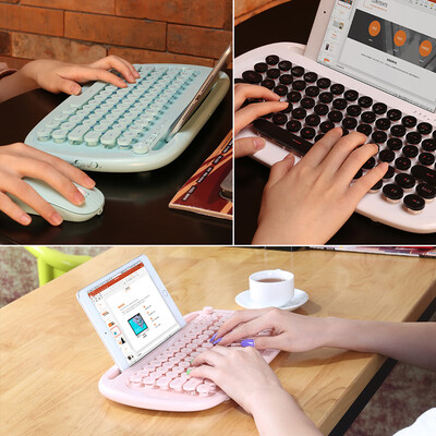 

FD K510D Wireless Bluetooth Keyboard Dual Mode Ergonomic Design Stable Connection Multi-Device Switch Backlight for Tablet Lapto