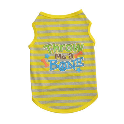 

Fashion 3 Colors Pet Dog T-shirt Printing Cool Stripe Round Neck High Quality For Pet Clothing Supplies -L