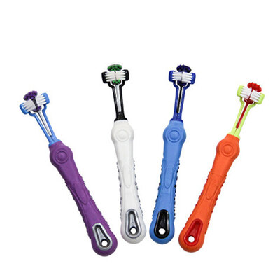

3-Sided Pet Toothbrush Puppy Dog Teeth PP Cleaning Brush Bad Breath Tartar Cat Teeth Care