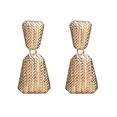 

ZA Metal Statement Earrings for Women Geometric Pendant Earings European & American Dangle Drop Earring Modern Jewelry EK312