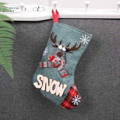 

Christmas Stocking Gift Bag Snowman Reindeer Santa Claus Socks Natal Xmas Tree Candy Ornament Gifts Decorations New Year